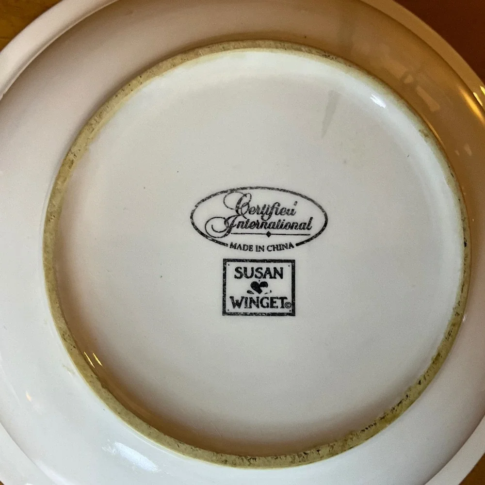 Certified International Susan Winget Rooster‎ Sunflower Ceramic Serving Bowls 2